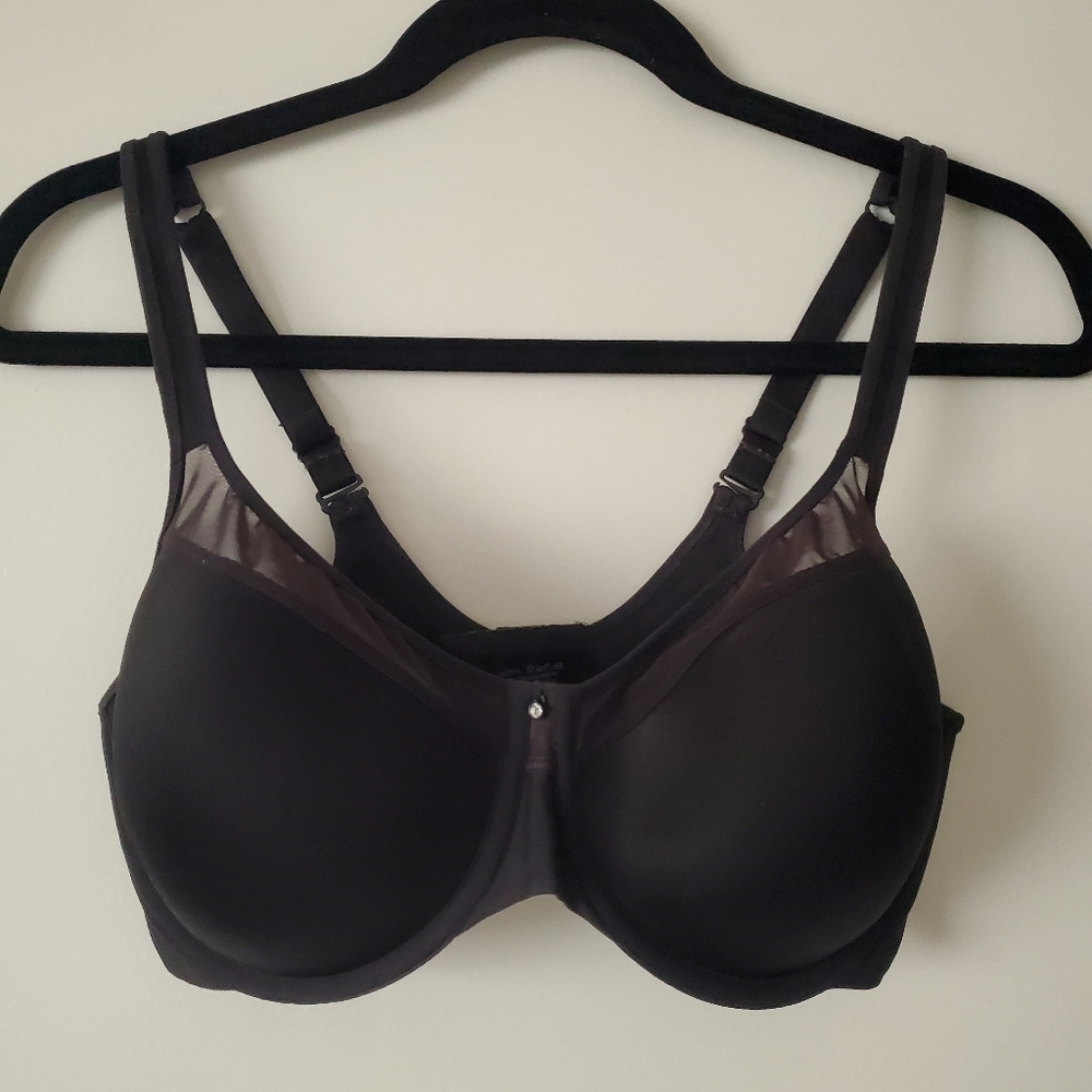 Bali One Smooth U Ultra Light Underwire Bra - Black Size 36 D